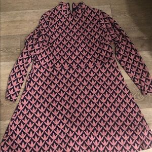 Pink and Black Boden Geometric Long Sleeve Dress size 16-18R